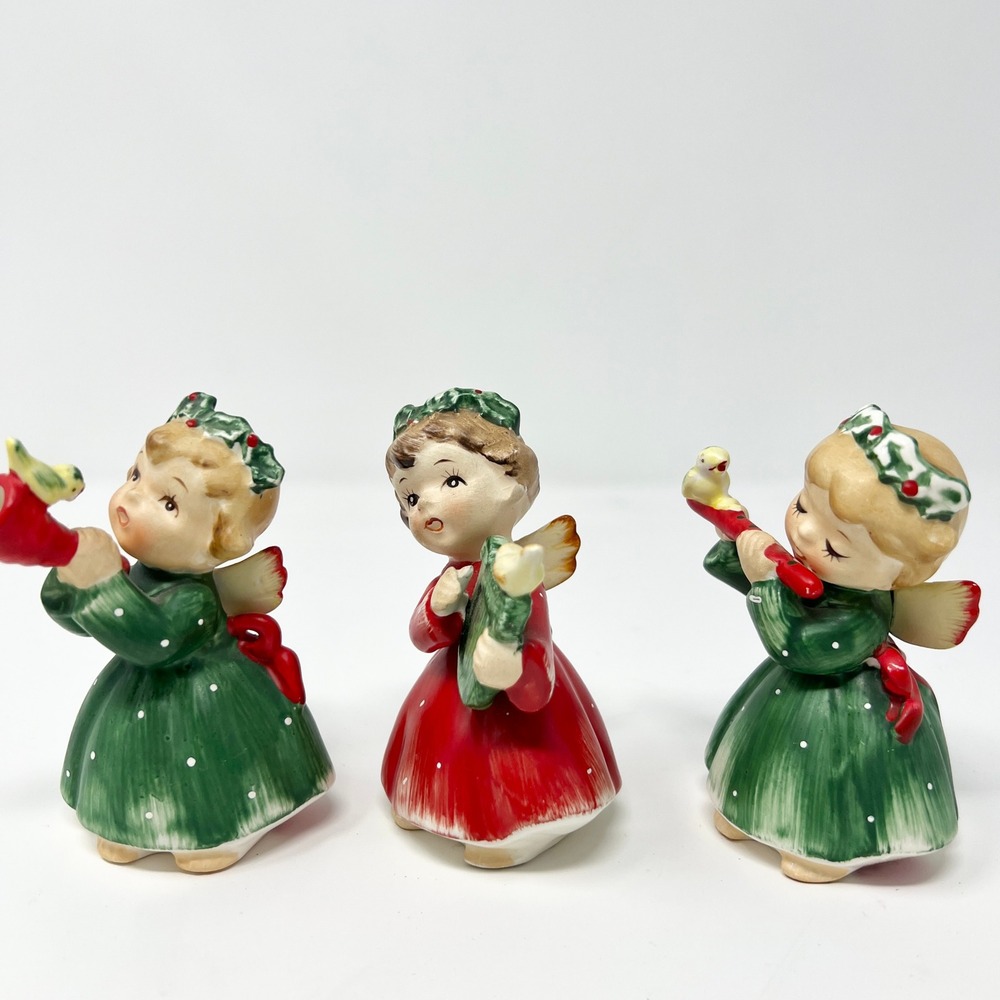 Vintage 1950's Set of 3 Lefton Christmas Angels Musical 1259N - Picture 8 of 8